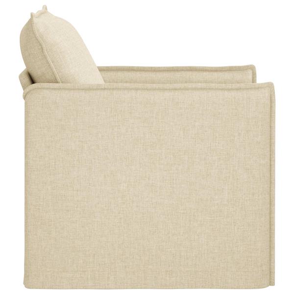 Grote foto vidaxl bank cr me 195 x 82 x 85 cm stof huis en inrichting bankstellen