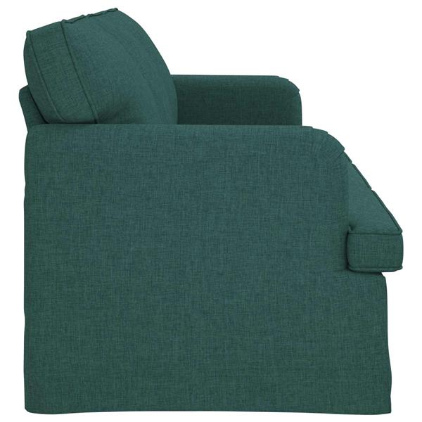 Grote foto vidaxl bank donkergroen 201 x 80 x 85 cm stof huis en inrichting bankstellen