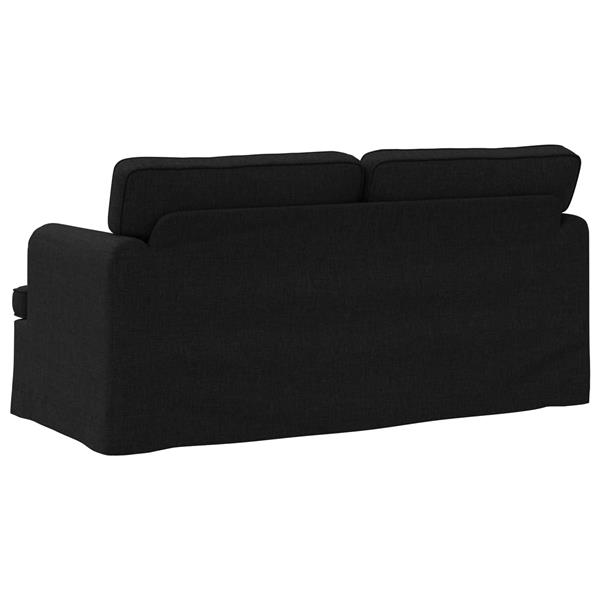 Grote foto vidaxl bank zwart 142 x 80 x 85 cm stof huis en inrichting bankstellen