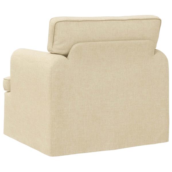 Grote foto vidaxl bank cr me 84 x 80 x 85 cm stof huis en inrichting bankstellen