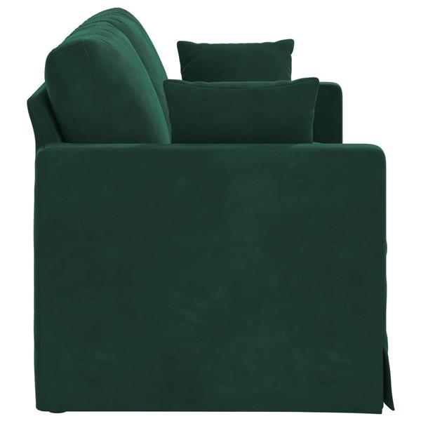 Grote foto vidaxl bank donkergroen 158 x 78 x 80 cm fluweel huis en inrichting bankstellen