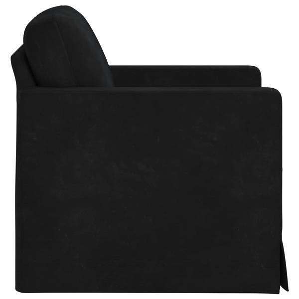 Grote foto vidaxl bank zwart 78 x 78 x 80 cm fluweel huis en inrichting bankstellen