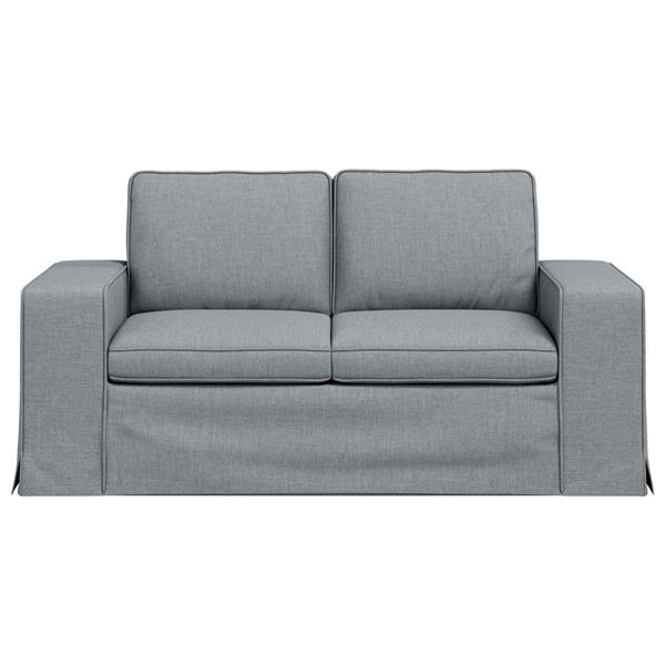 Grote foto vidaxl bank lichtgrijs 162 x 80 x 82 cm stof huis en inrichting bankstellen