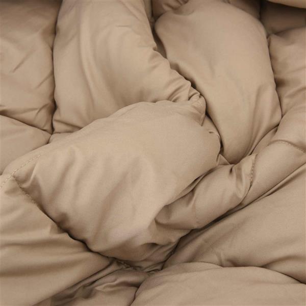 Grote foto vidaxl winter dekbed zwart en taupe 240 x 200 cm microfiber huis en inrichting bedden
