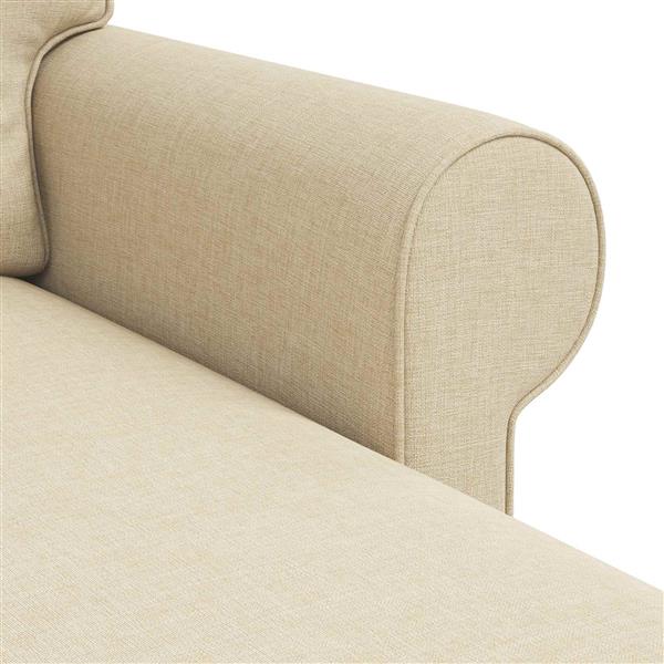 Grote foto vidaxl bank cr me 215 x 138 x 80 cm stof huis en inrichting bankstellen