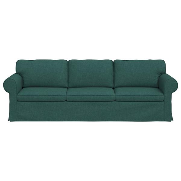 Grote foto vidaxl bank donkergroen 215 x 82 x 80 cm stof huis en inrichting bankstellen