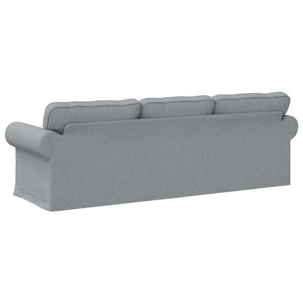 Grote foto vidaxl bank lichtgrijs 215 x 82 x 80 cm stof huis en inrichting bankstellen