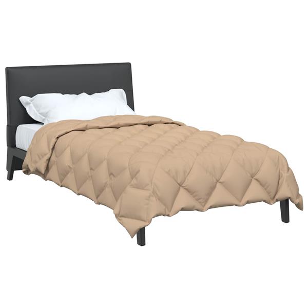 Grote foto vidaxl winter dekbed taupe 200 x 155 cm microfiber huis en inrichting bedden