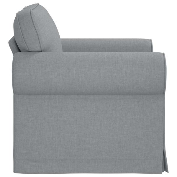 Grote foto vidaxl bank lichtgrijs 215 x 82 x 80 cm stof huis en inrichting bankstellen