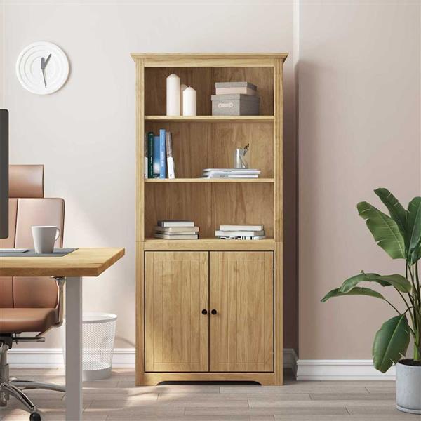 Grote foto vidaxl boekenkast bodo honingbruin 82 x 40 x 173 cm bewerkt hout huis en inrichting overige