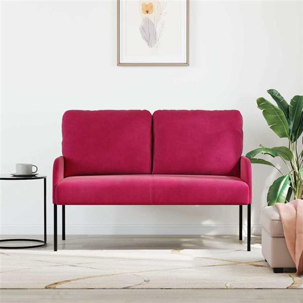 Grote foto vidaxl banken met kussen 110cm wijnrood multiplex huis en inrichting bankstellen