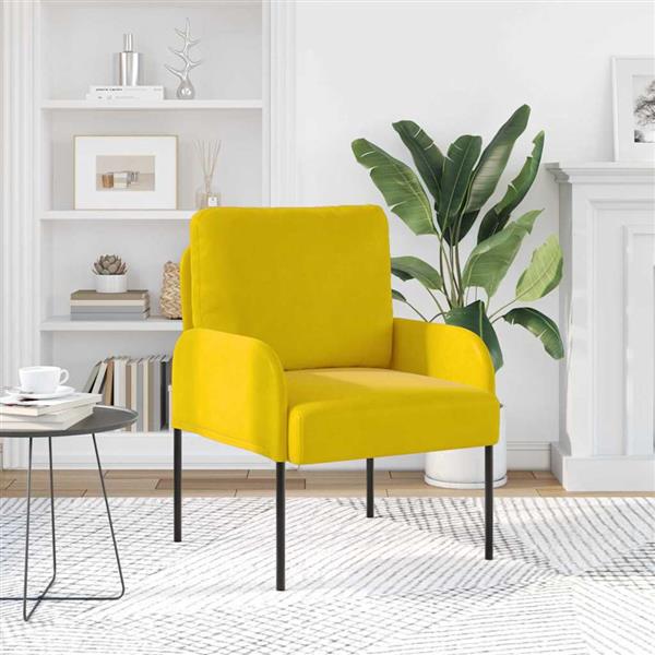 Grote foto vidaxl banken met kussen 55cm geel multiplex huis en inrichting bankstellen