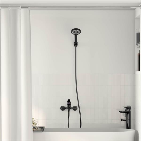 Grote foto vidaxl doucheset zwart g 1 2 inch doe het zelf en verbouw sanitair