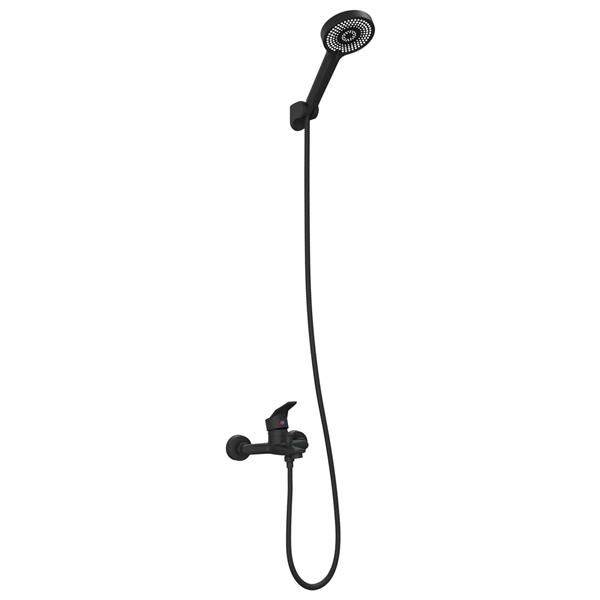 Grote foto vidaxl doucheset zwart g 1 2 inch doe het zelf en verbouw sanitair