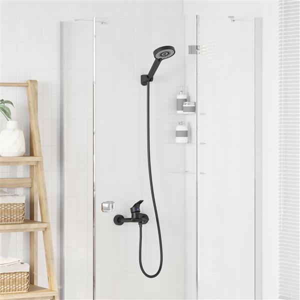 Grote foto vidaxl doucheset zwart g 1 2 inch doe het zelf en verbouw sanitair