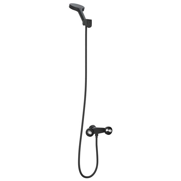 Grote foto vidaxl doucheset zwart g 1 2 inch doe het zelf en verbouw sanitair