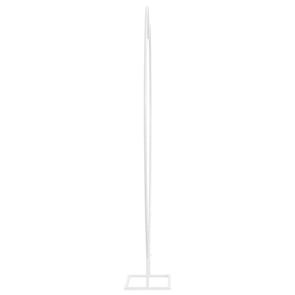 Grote foto vidaxl trouwrand wit 195 x 35 x 211 cm staal tuin en terras overige tuin en terras