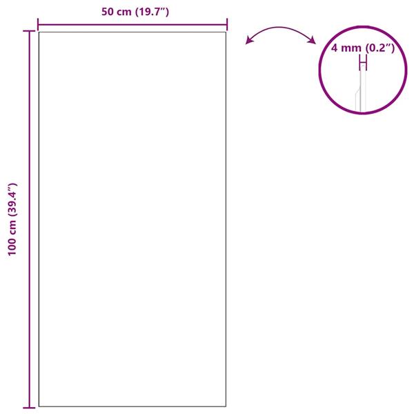 Grote foto vidaxl wandspiegel rechthoekig 50 x 100 cm gehard glas antiek en kunst spiegels