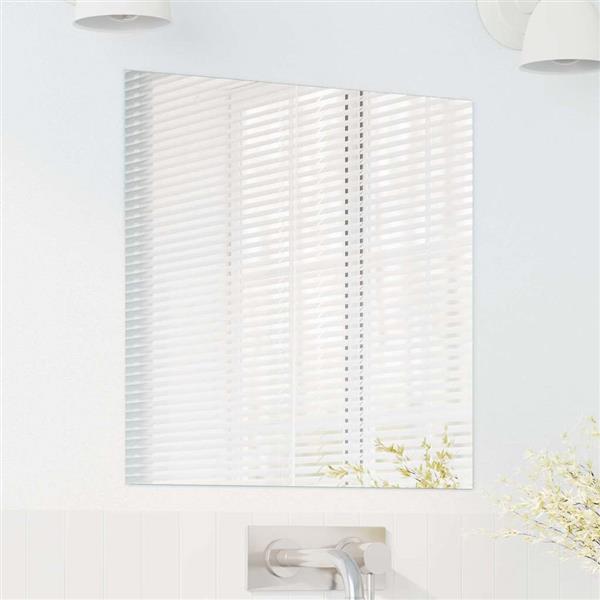 Grote foto vidaxl wandspiegel vierkant 50 x 50 cm gehard glas antiek en kunst spiegels