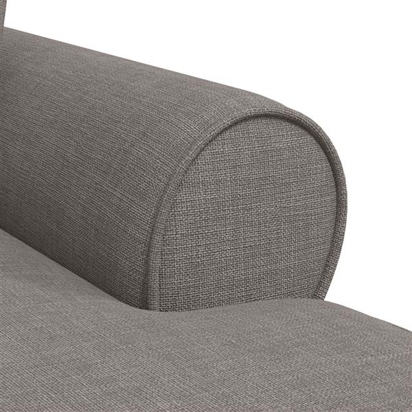 Grote foto vidaxl chaise lounge met rok met kussen taupe 91 x 157 x 91 cm stof huis en inrichting bankstellen