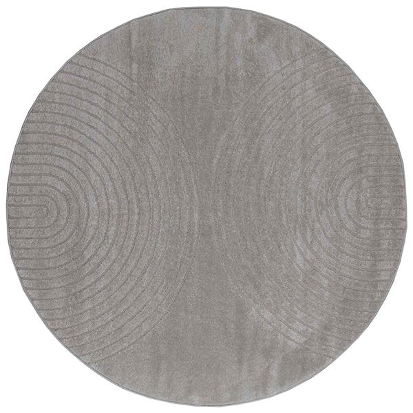 Grote foto vidaxl vloerkleden rond huarte grijs 200 cm polyester huis en inrichting vloerbedekking en kleden