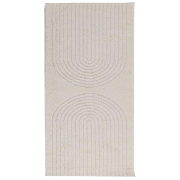 Grote foto vidaxl vloerkleden rechthoekig huarte cr me 200 x 80 cm polyester huis en inrichting vloerbedekking en kleden