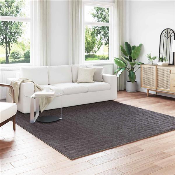 Grote foto vidaxl vloerkleden vierkant huarte antraciet 240 x 240 cm polyester huis en inrichting vloerbedekking en kleden