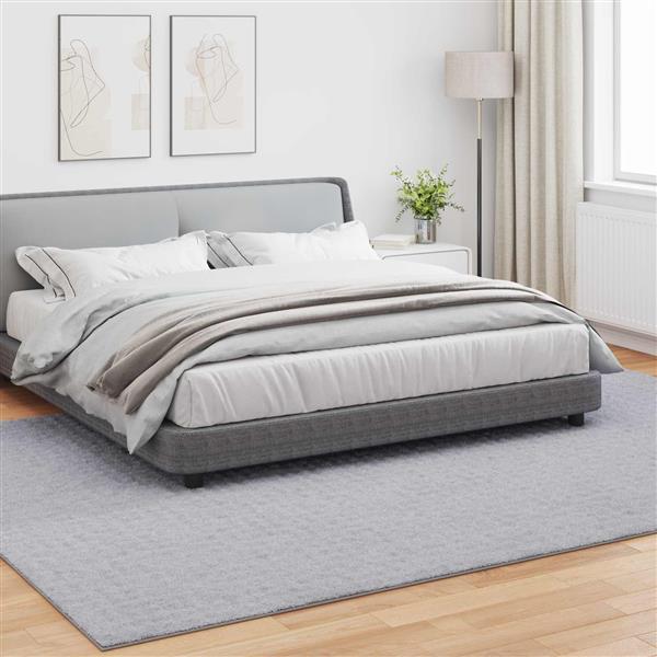 Grote foto vidaxl vloerkleden rechthoekig huarte grijs 280 x 200 cm polyester huis en inrichting vloerbedekking en kleden