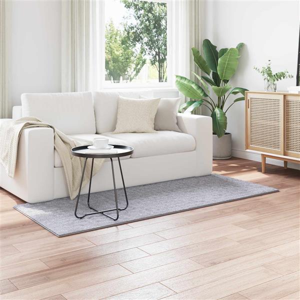 Grote foto vidaxl vloerkleden rechthoekig huarte grijs 150 x 80 cm polyester huis en inrichting vloerbedekking en kleden