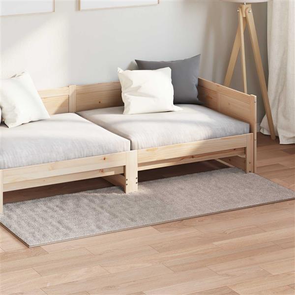 Grote foto vidaxl vloerkleden rechthoekig huarte zand 150 x 80 cm polyester huis en inrichting vloerbedekking en kleden