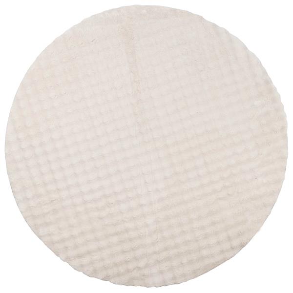 Grote foto vidaxl vloerkleden rond huarte beige 200 cm polyester huis en inrichting vloerbedekking en kleden