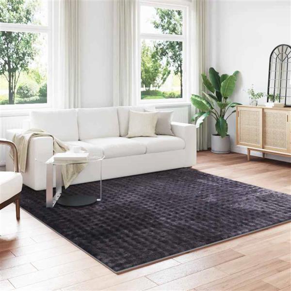 Grote foto vidaxl vloerkleden vierkant huarte beige 120 x 120 cm polyester huis en inrichting vloerbedekking en kleden