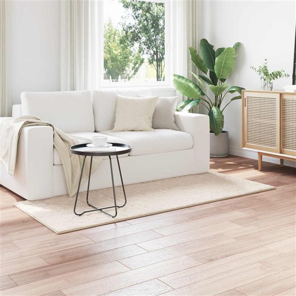 Grote foto vidaxl vloerkleden rechthoekig huarte beige 150 x 80 cm polyester huis en inrichting vloerbedekking en kleden