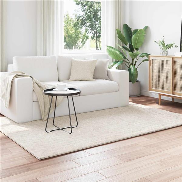 Grote foto vidaxl vloerkleden rechthoekig huarte cr me 200 x 140 cm polyester huis en inrichting vloerbedekking en kleden