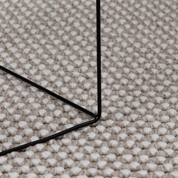 Grote foto vidaxl vloerkleden rond huarte cr me en taupe 160 cm polyester huis en inrichting vloerbedekking en kleden