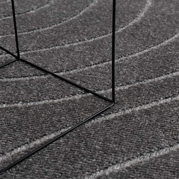 Grote foto vidaxl vloerkleden rond huarte antraciet 200 cm polyester huis en inrichting vloerbedekking en kleden