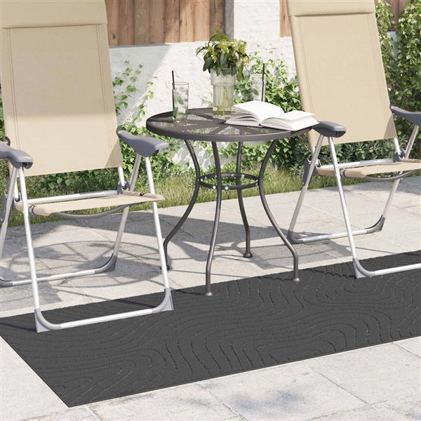 Grote foto vidaxl vloerkleden rechthoekig huarte antraciet 150 x 80 cm polyester huis en inrichting vloerbedekking en kleden