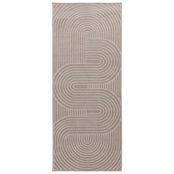 Grote foto vidaxl vloerkleden rechthoekig huarte beige 150 x 80 cm polyester huis en inrichting vloerbedekking en kleden