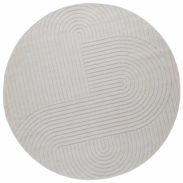 Grote foto vidaxl vloerkleden rond huarte cr me 200 cm polyester huis en inrichting vloerbedekking en kleden