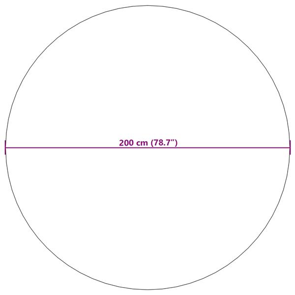 Grote foto vidaxl vloerkleden rond huarte cr me 200 cm polyester huis en inrichting vloerbedekking en kleden