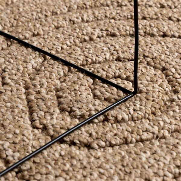 Grote foto vidaxl vloerkleden rond moir huarte naturel 160 cm polyester huis en inrichting vloerbedekking en kleden