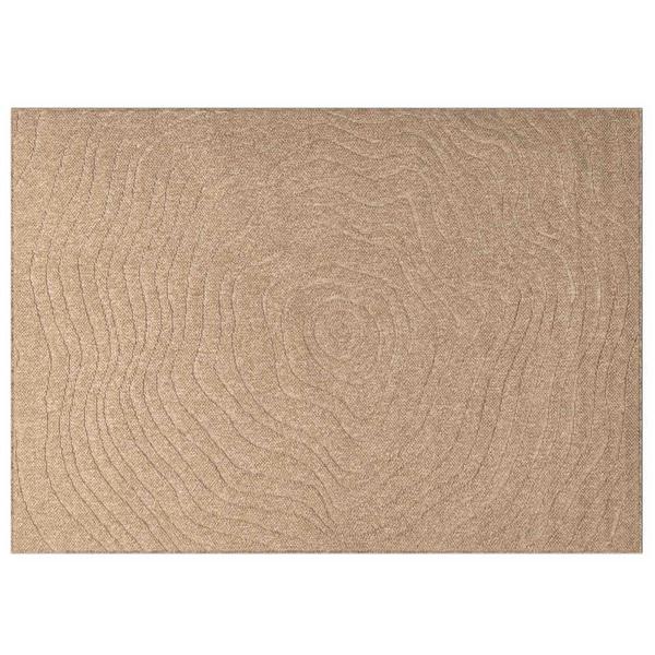 Grote foto vidaxl vloerkleden moir huarte naturel 340 x 240 cm polyester huis en inrichting vloerbedekking en kleden