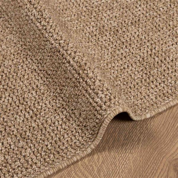 Grote foto vidaxl vloerkleden vierkant huarte naturel 200 x 200 cm polyester huis en inrichting vloerbedekking en kleden