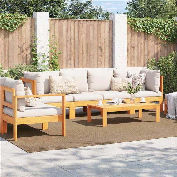 Grote foto vidaxl vloerkleden rechthoekig huarte naturel 280 x 200 cm polyester huis en inrichting vloerbedekking en kleden