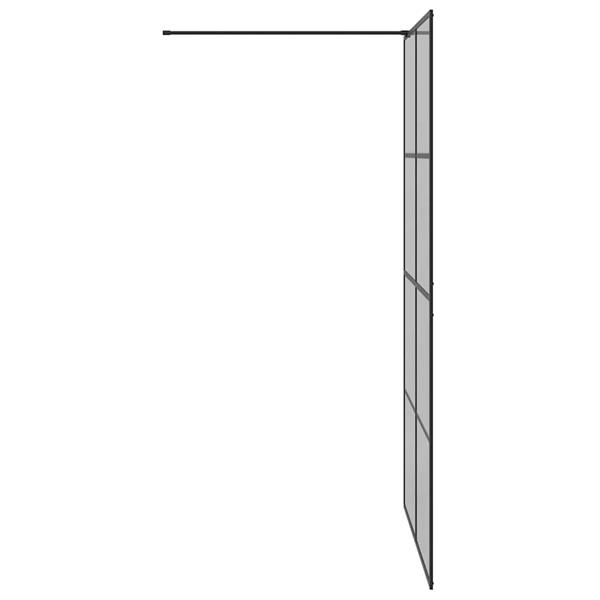 Grote foto vidaxl inloop douche wand zwart 115 x 195 cm gehard glas huis en inrichting complete badkamers