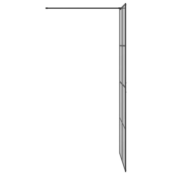 Grote foto vidaxl inloop douche wand zwart 90 x 195 cm gehard glas huis en inrichting complete badkamers
