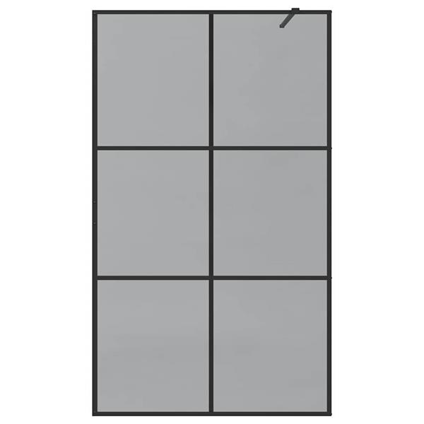 Grote foto vidaxl inloop douche wand zwart 115 x 195 cm gehard glas huis en inrichting complete badkamers
