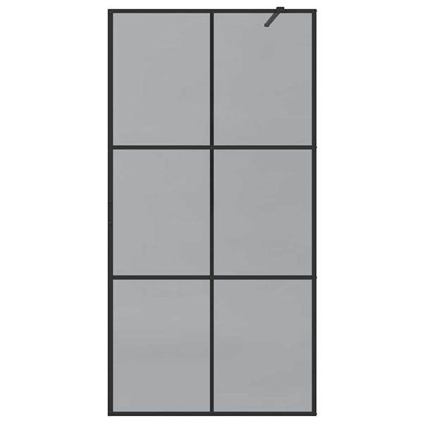 Grote foto vidaxl inloop douche wand zwart 100 x 195 cm gehard glas huis en inrichting complete badkamers
