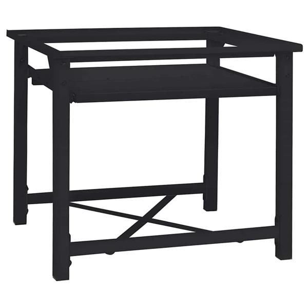 Grote foto vidaxl wasmachine pedestal zwart 60 x 56 x 52 cm staal witgoed en apparatuur wasmachines