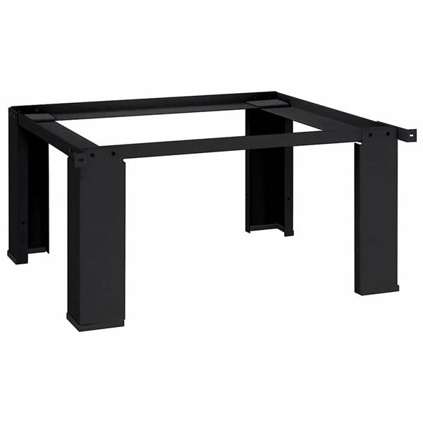 Grote foto vidaxl wasmachine pedestal zwart 64 x 55 x 32 5 cm staal witgoed en apparatuur wasmachines